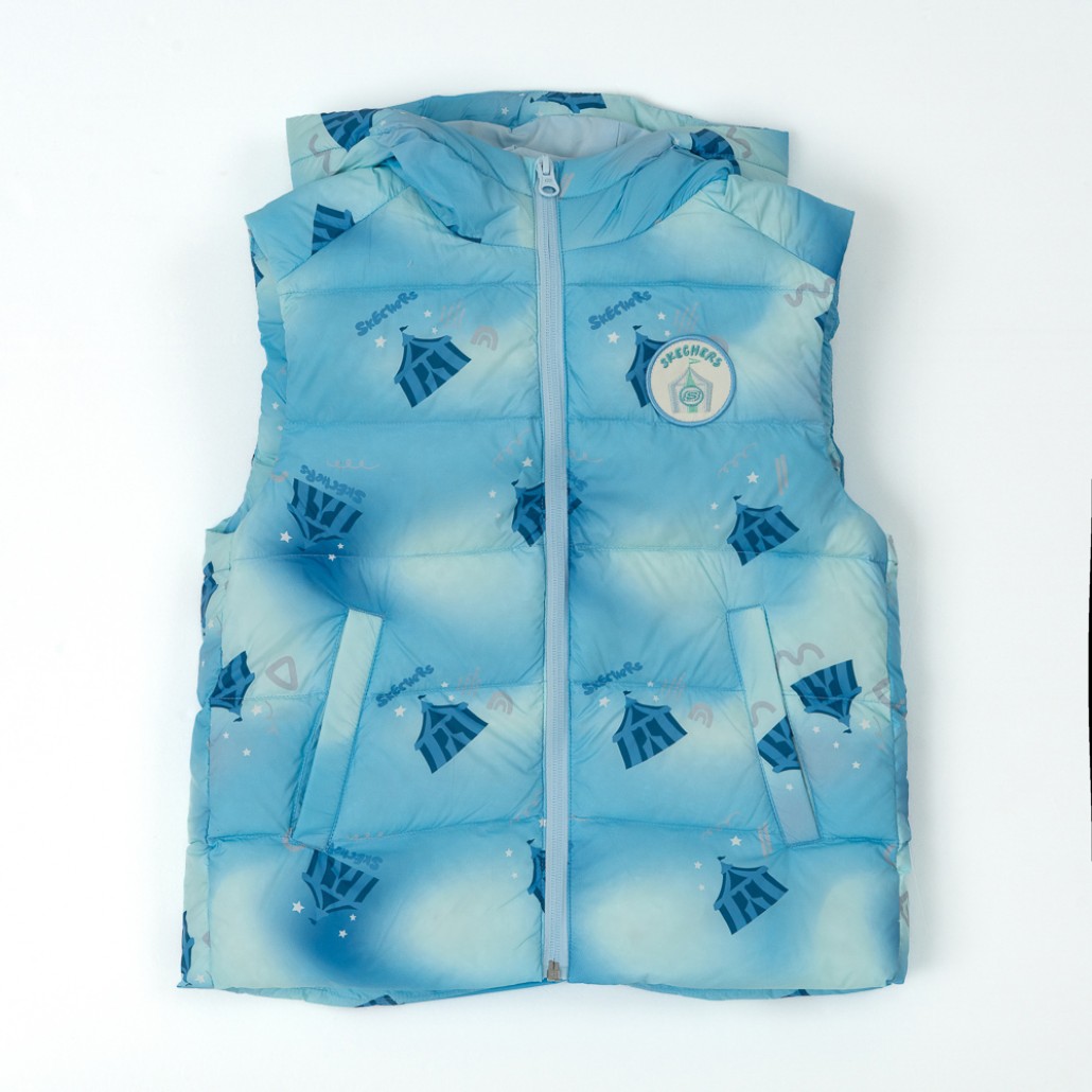 SKECHERS 中性幼童羽絨背心 (L425K003-05WR)｜戲團風格的夢幻設計－老快运