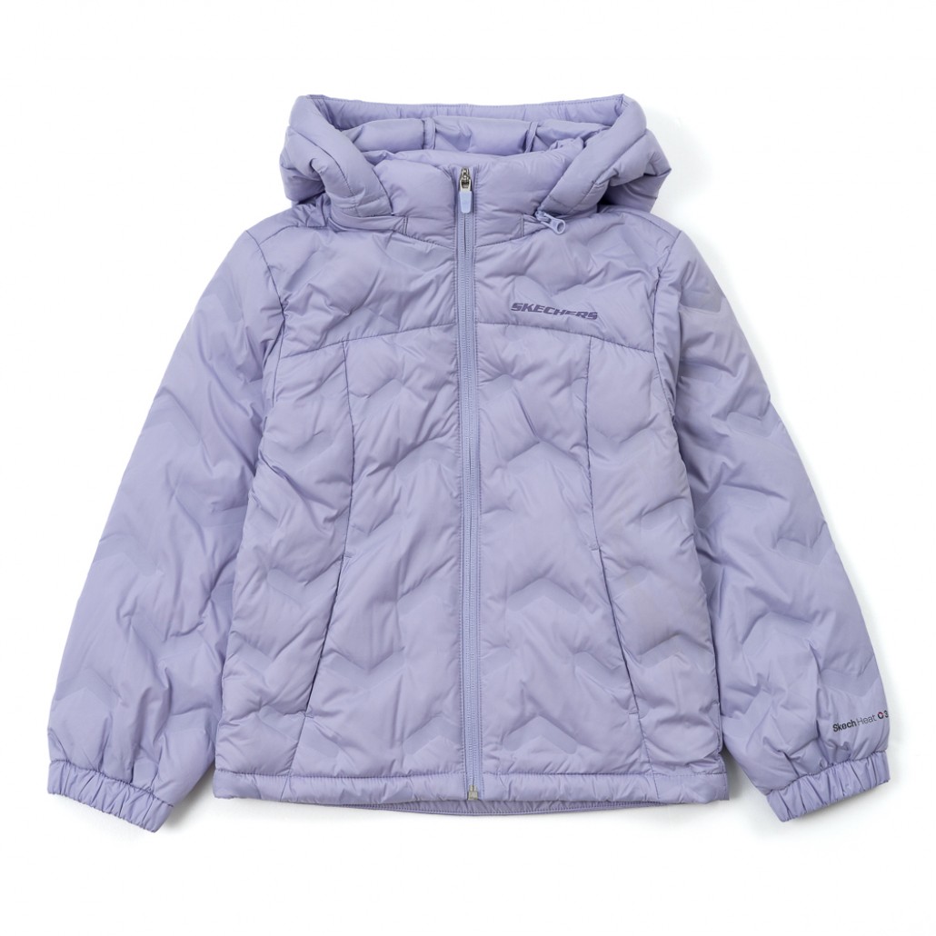 SKECHERS 女童羽絨外套 (P425G001-00FW)｜粉嫩色系設計，輕盈－老快运动品