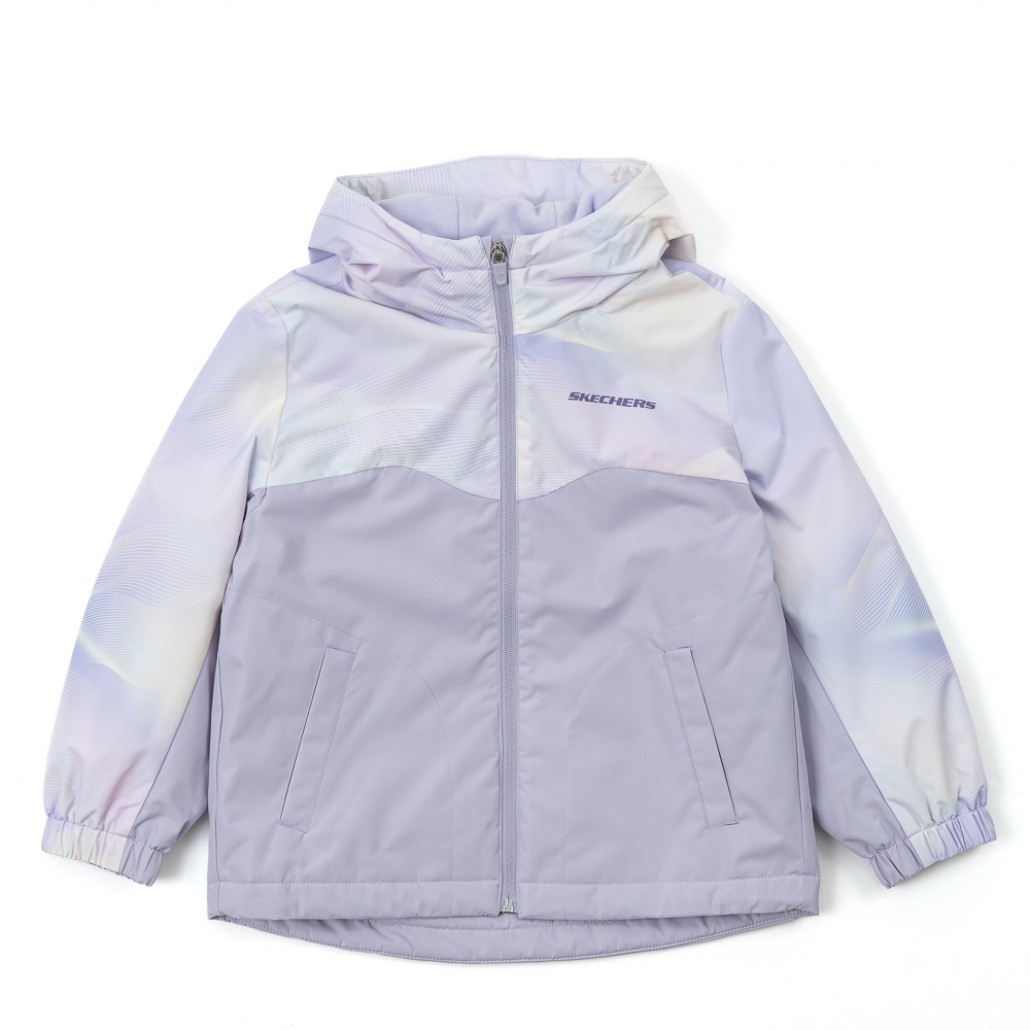 SKECHERS 女童拉鍊連帽外套 (P425G009-00FW)