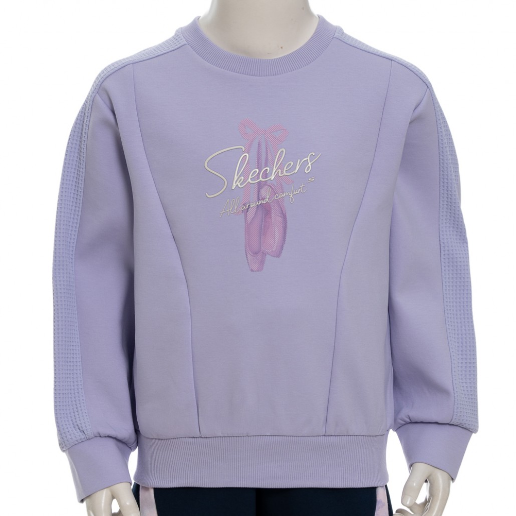 SKECHERS 女童長袖衛衣 (P325G009-00FW)