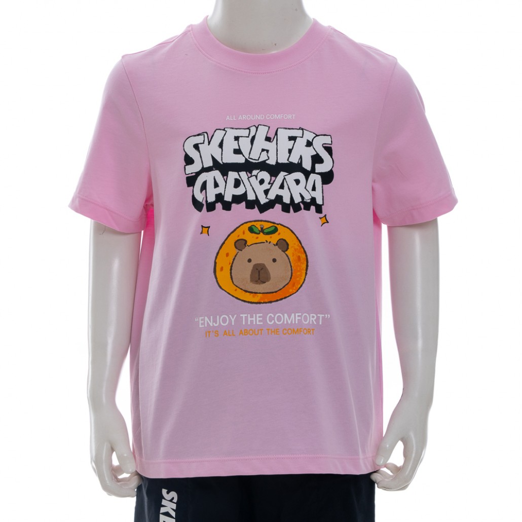 SKECHERS 中性童短袖衣 (L225K070-013W)