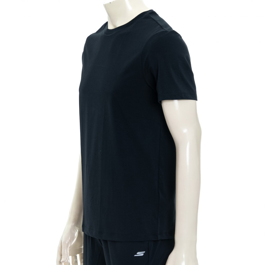 SKECHERS 男圓領T恤_黑色_貼身衣物 (L225M196-0018)